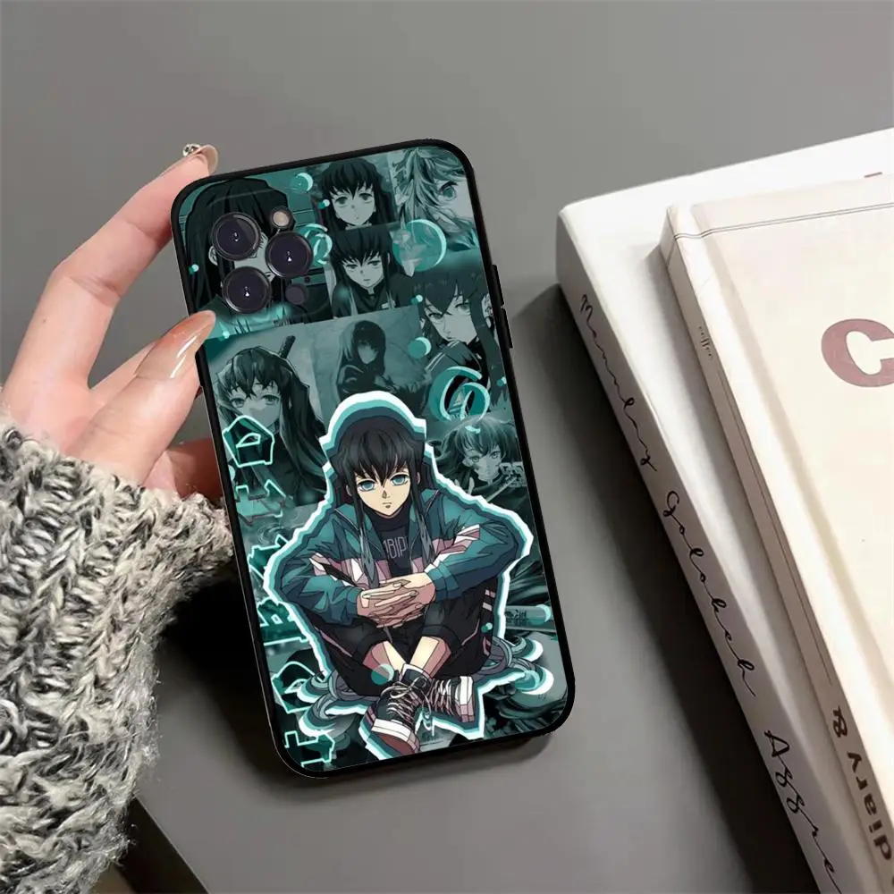 Muichiro T-Tokito Anime Phone Case For IPhone 15 14 13 12 Mini 11 Pro XS Max X XR SE 6 7 8 Plus Soft Silicone Cover