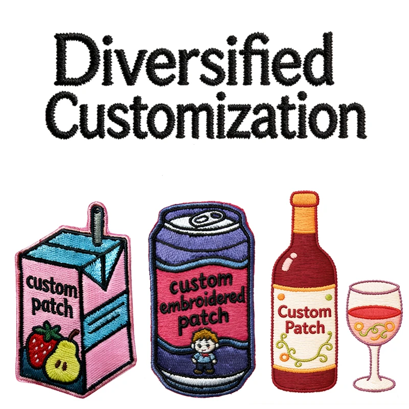 Custom Logo/Pattern Embroidery Patches Custom Team Individual Patch Iron On Patches For Clothing DIY Hook and Loop Print Patch