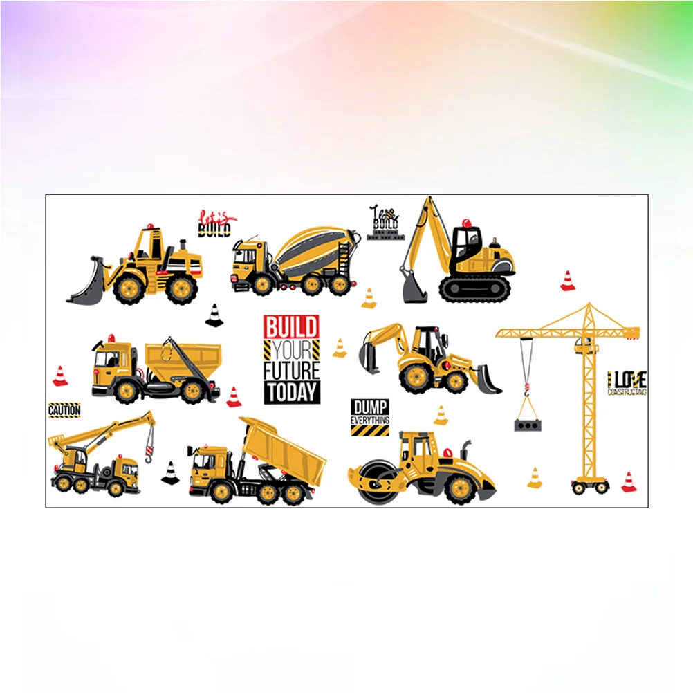 Engineering Truck Wall Sticker DIY Kids Room Construction Truck Wall Decoration Decals kids room wall stickers