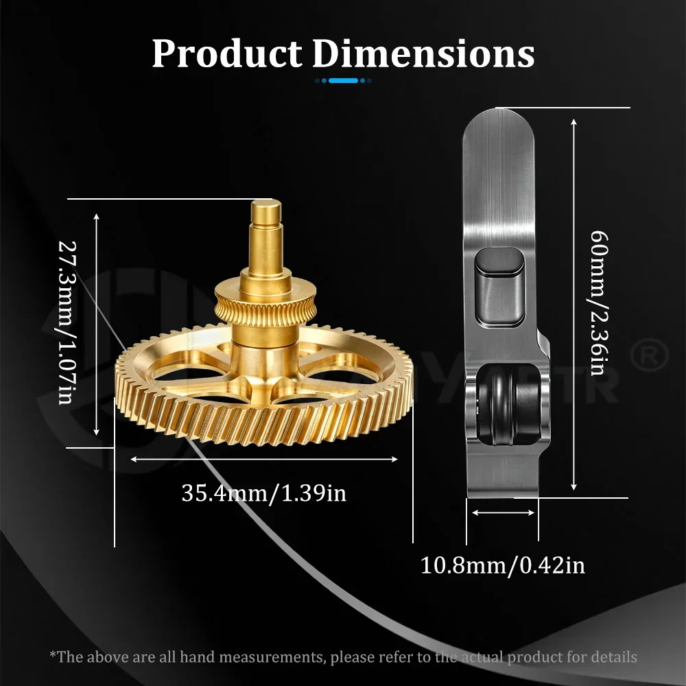Upgraded Full Metal Extruder Gear Set Bambu Lab A2L 3D Printer Accessories High Hardness Gear Assembly Smooth Filament Feeding