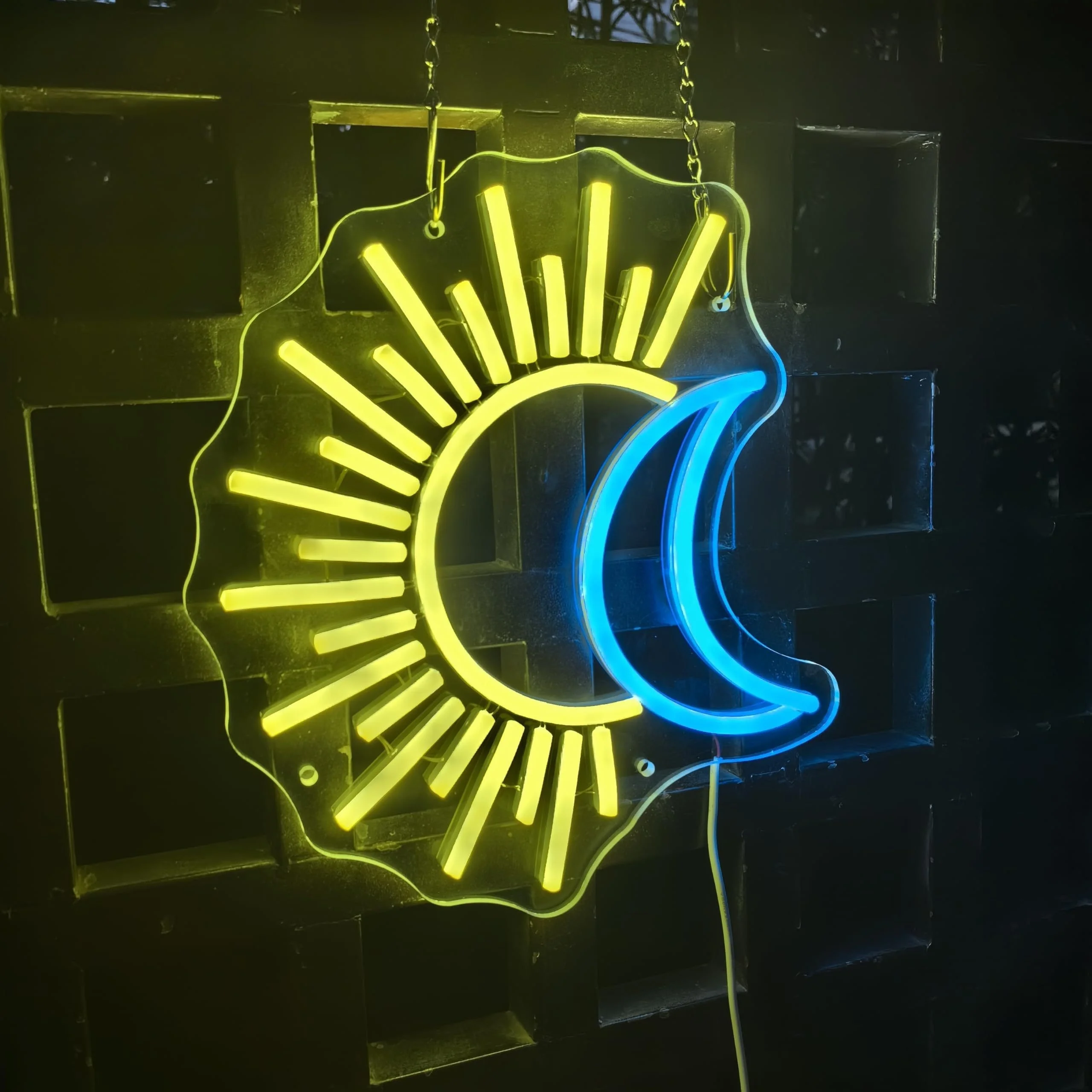 

Eclipse Neon Sign, 5V USB Powered with Dimmable Switch, Wedding Birthday Party Background Decoration, Neon Wall Art