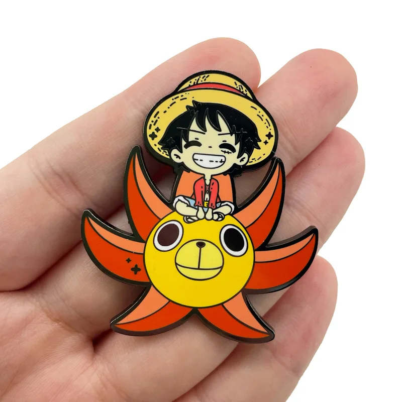Luffy Nami Law Badges Japanese Anime ONE PIECE Pins Pendant Manga Brooches for Bag Backpack Clothing Lapel ACG Cosplay Toy Decor - view 2