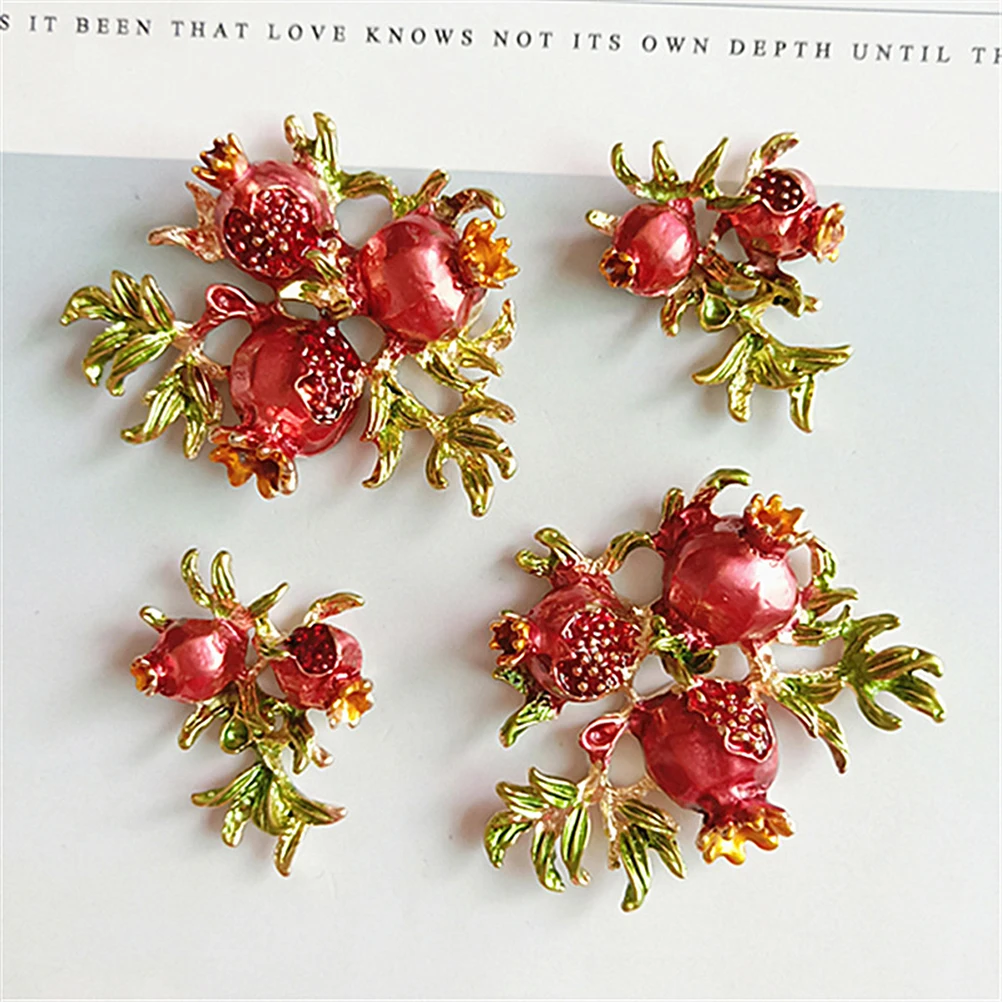 

10 Pcs Pomegranate Accessories Bracelet Jewelry Making Lapel Costume Charms Clothing