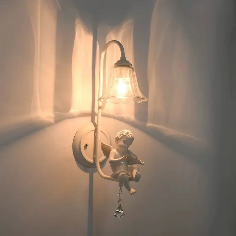 

Angel creative wall lamp modern minimalist living children room bedroom lamp Personality decorative lamp Postage free