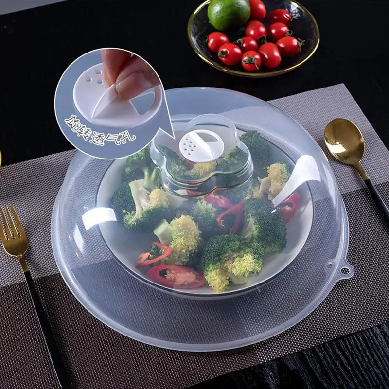 

Microwave Cover For Food Anti-Splatter Guard Lid Adjustable Steam Vent Anti-Splatter Lid For Most Plates And Bowls