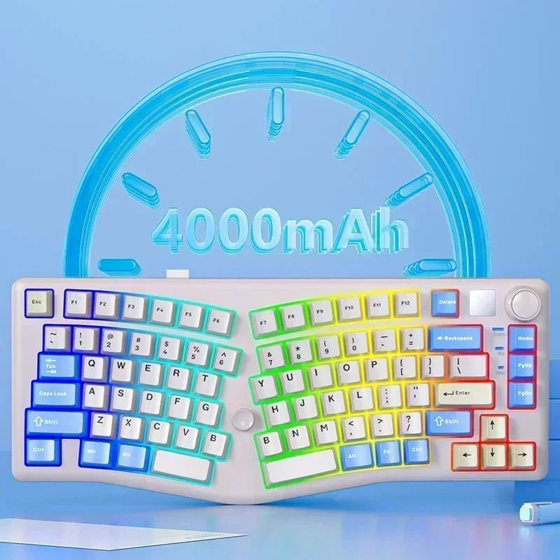 Imagem -03 - Leobot-teclado Mecânico Ergonômico sem Fio Hot Swap Rgb Bluetooth Presente Gamer na Vara 2.4g 2.4g Alice A75