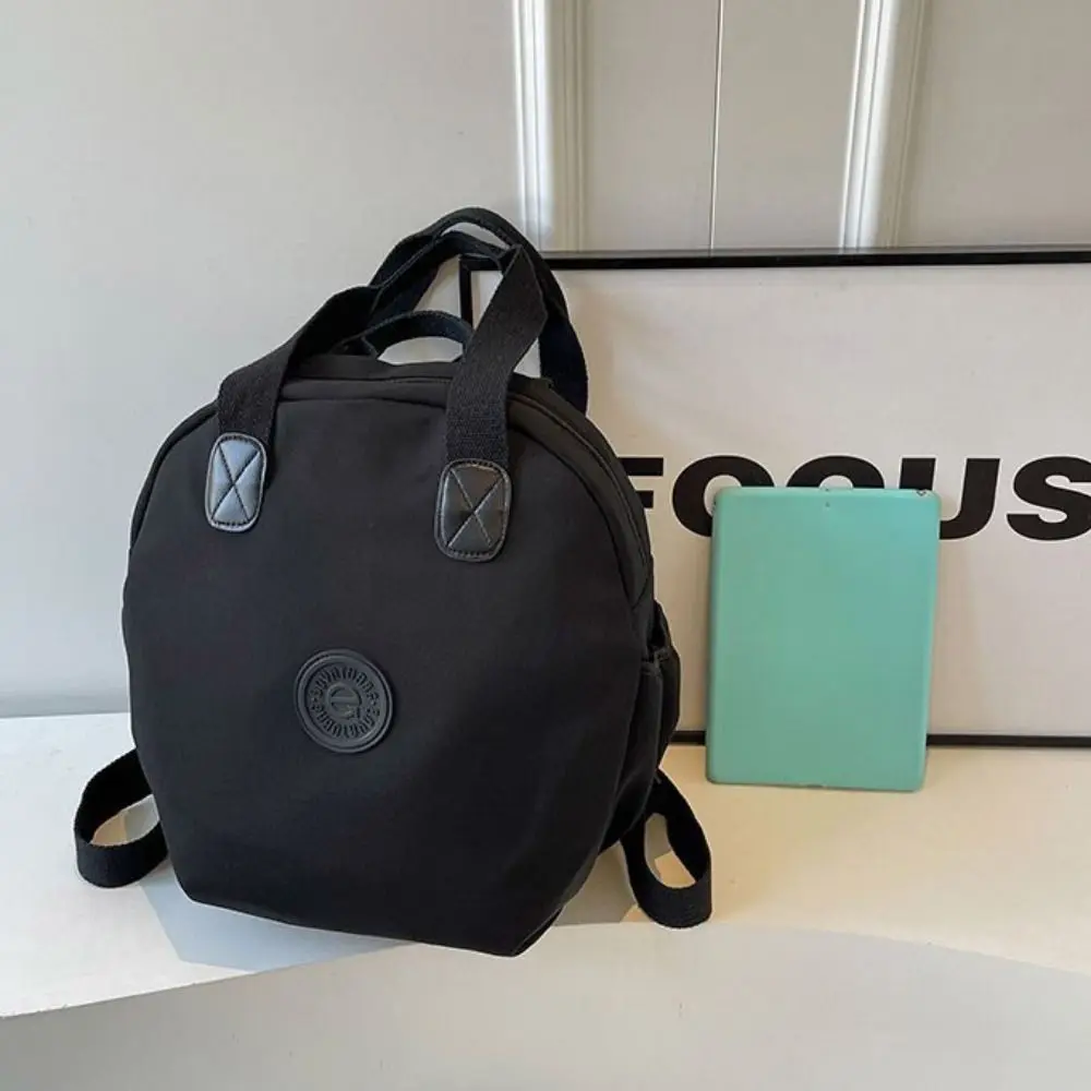 

Sweet Korean Style Sport Nylon Backpack Large Capacity Solid Color Travel Shoulder Bag Tote Bag Nylon Fitness Bag Girls