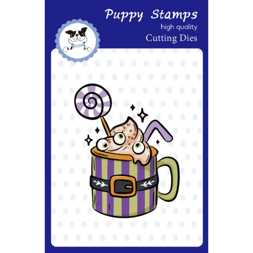 

PUPPY STAMP Halloween Candy Cup New Metal Cutting Dies Scrapbooking Photo Album Decorative Embossing DIY Handmade Paper Cards