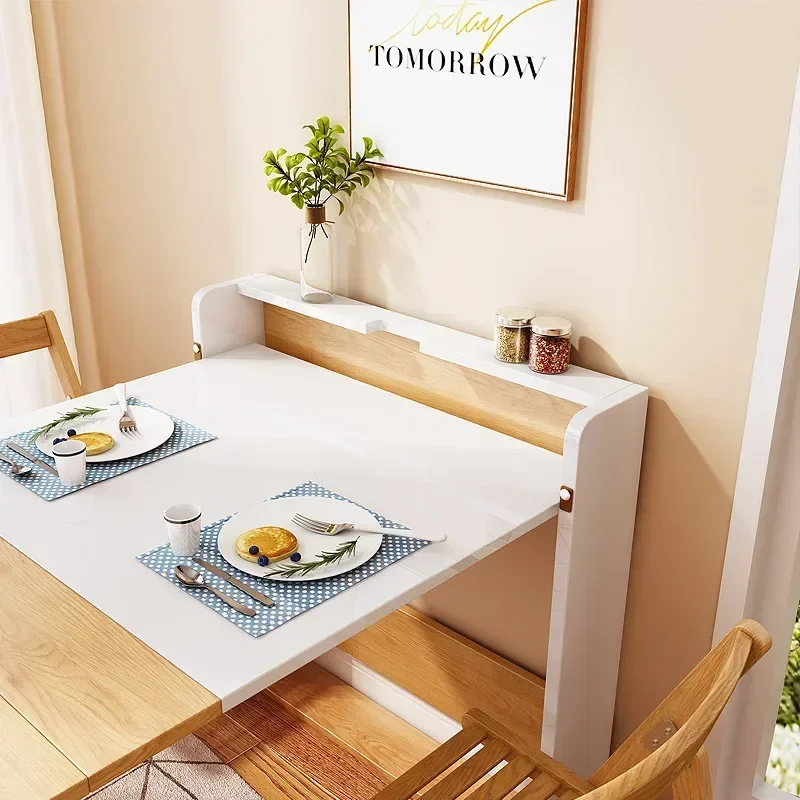 Guyi Small Apartment Collapsible Dining-Table Chair Simple Modern Multi-Functional Retractable Household Square Dining Table