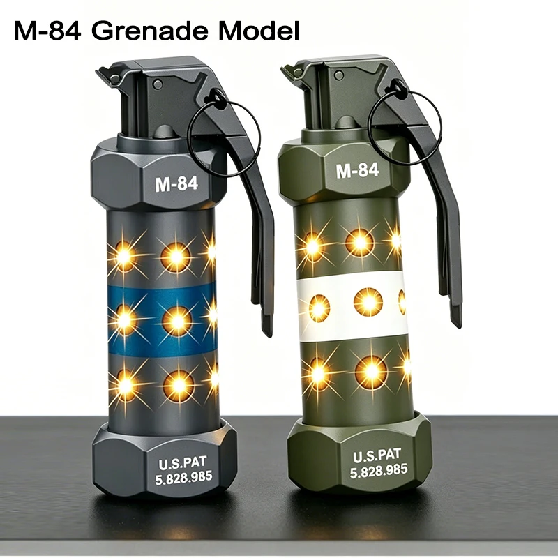 A2-M84 Dummy Grenade LED Strobe Flash Light Tactical Prop Airsoft CS Cosplay Outdoor Camping Emergency Signal Lamp