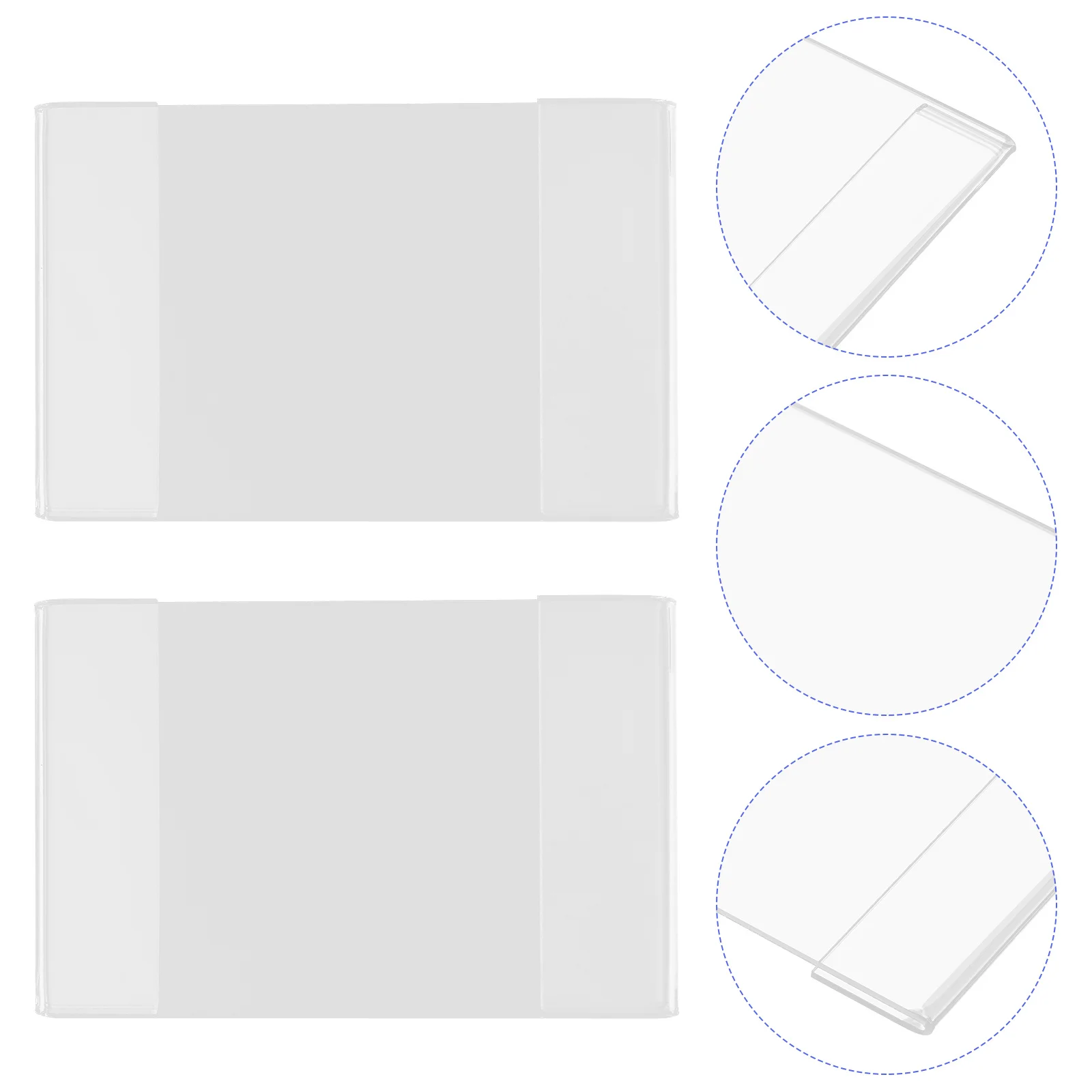 

10Pcs Clear Price Tag Holders Label Tags Transparent Shelf Label Holders for Price Display Shop Display Accessories