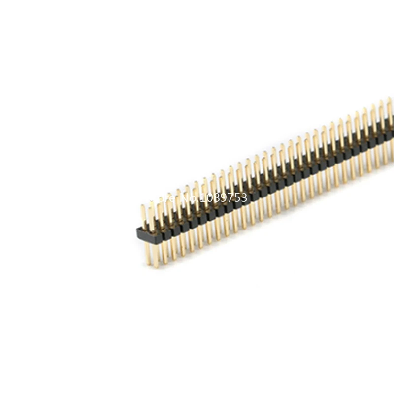 10Pcs 1.27mm Pitch 2x3-40P Male Pin Header Connector, Double Row Through Hole PCB Breakaway Header Strip