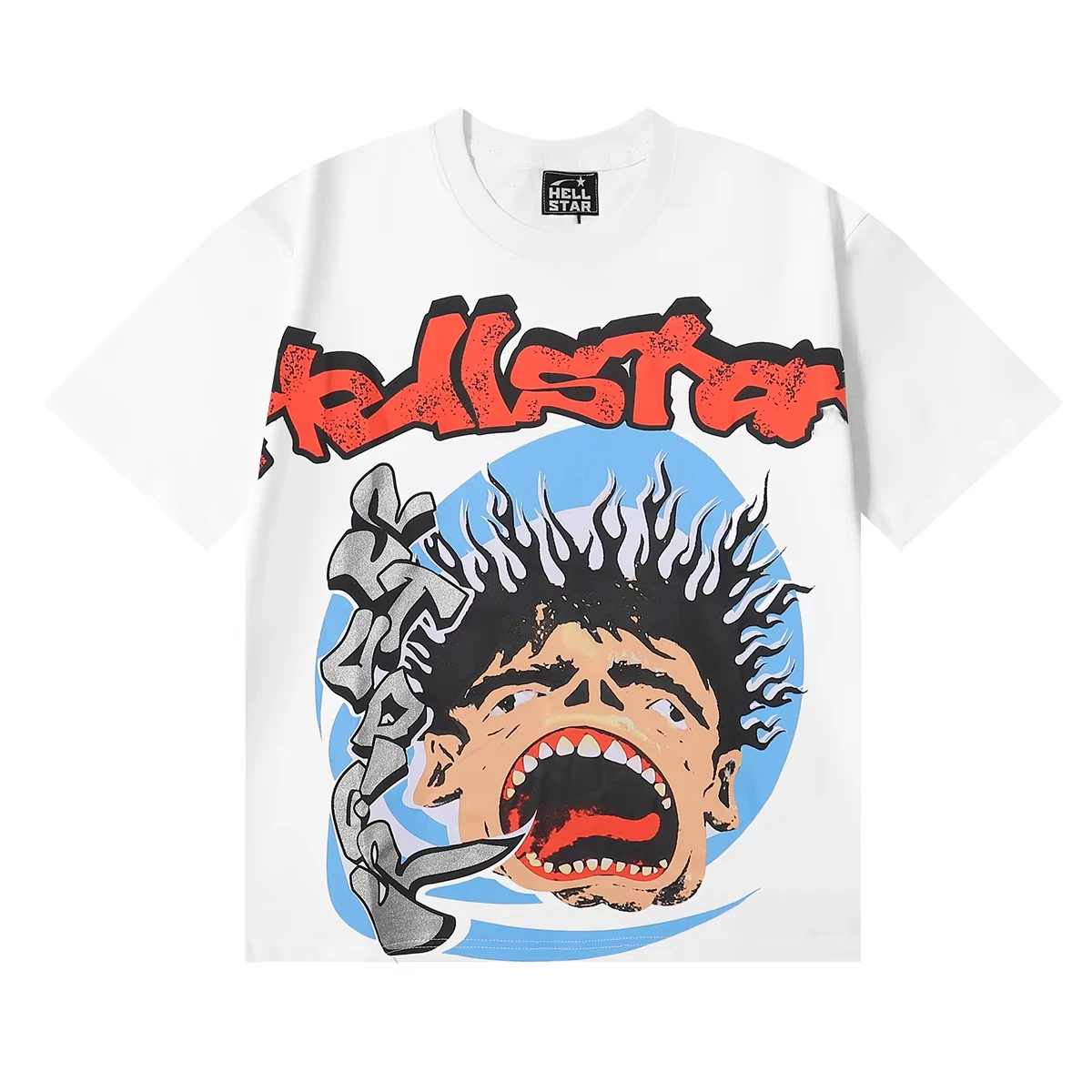 T-shirt Fashion Men Women Designer Clothes Cartoon Graphic Punk Rock Tops Streetwear Hip Hop Oversized