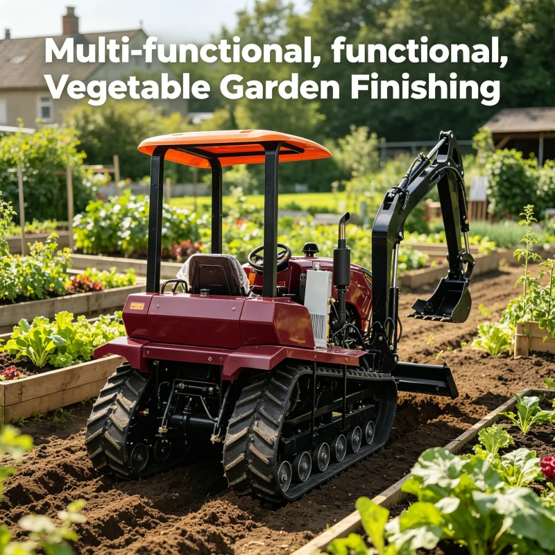 Paddy Field Diesel Agriculture Tiller Crawler Rotary Cultivator High Efficiency Wetland Land Turning Device