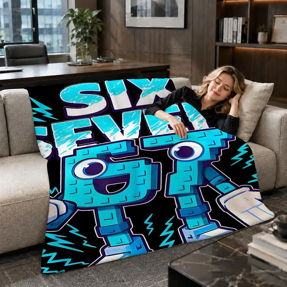 Meme Cute 6-7 Italian Brainrot Meme Throw Soft Warm Flannel Throw Blanket for Sofa Bed Office Home Holiday Gift All Season