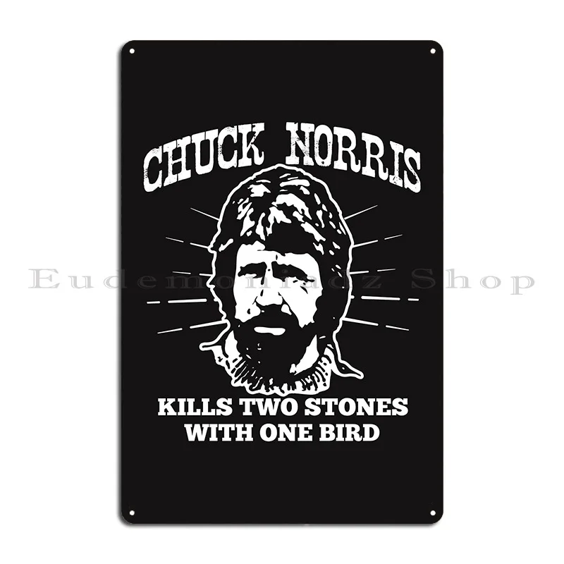 Chuck Norris Fact Metal Sign Mural Club Funny Designs Wall Mural Tin Sign Poster