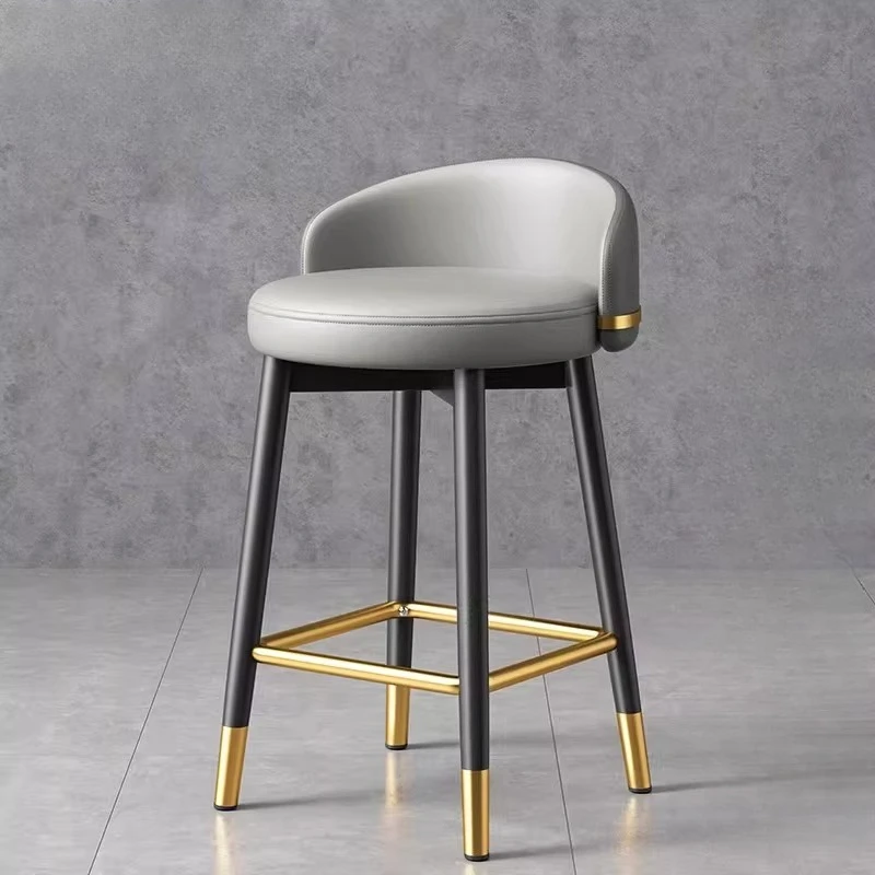 

Luxury Nordic Bar Chair Elegant Counter High Design With Backrest Bar Chair Outside Taburetes Para Barra Nordic Furniture
