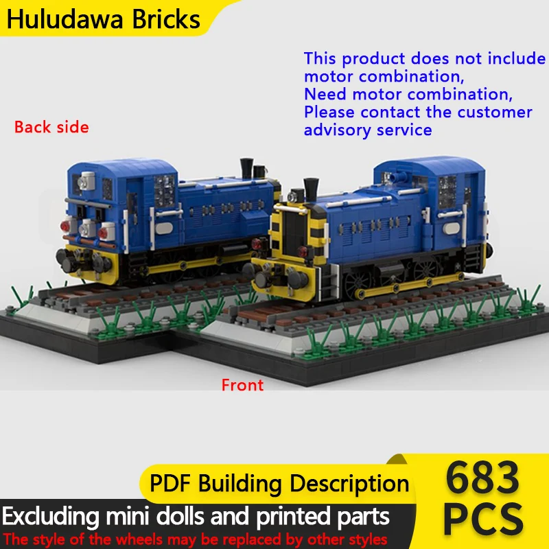 

Модель городского автомобиля MOC, строительные кирпичи, синий класс 03, паровой локомотив, модульная технология, детские праздничные подарки, сборные игрушки, костюм