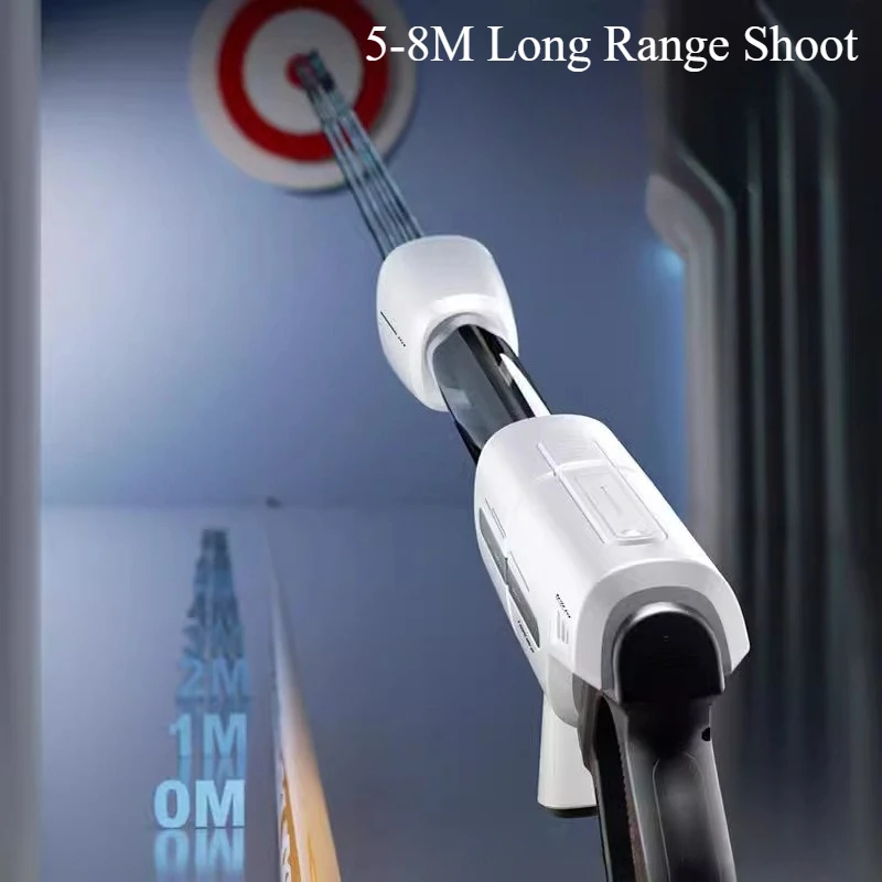 Pistola per cannone ad acqua estraibile a 15 fori, giocattoli da tiro a lungo raggio di grande capacità, giocattolo per giochi d'acqua alla deriva sulla spiaggia