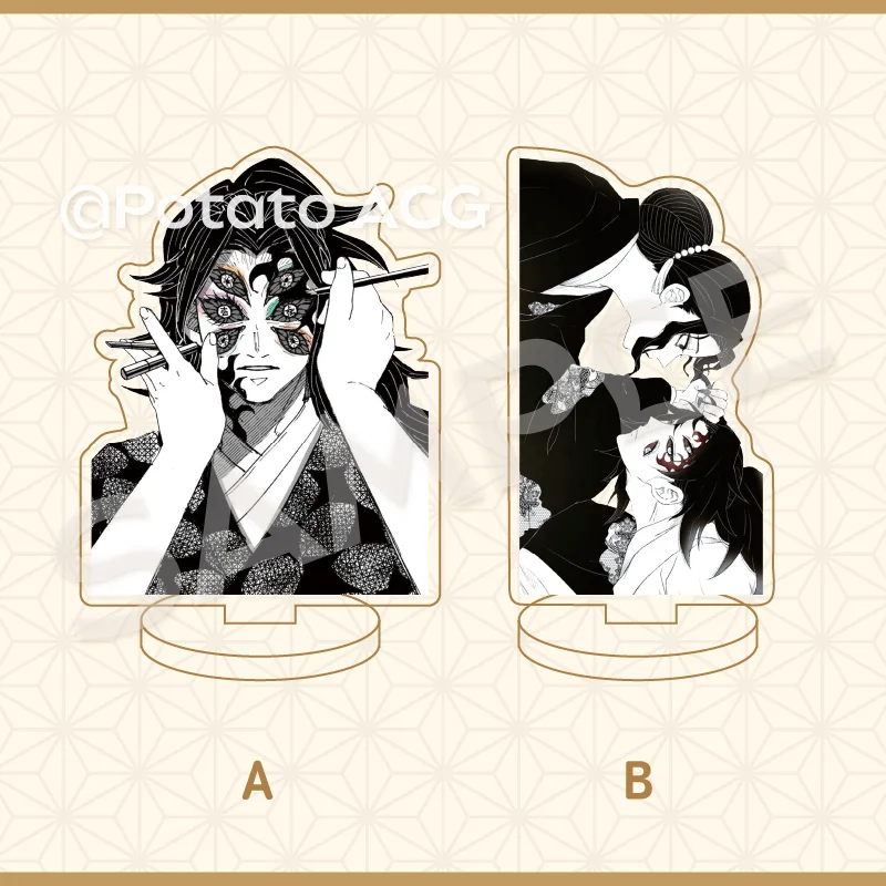 

Demon Slayer: Kimetsu No Yaiba Acrylic Stand Figure Kokushibo Douma Anime Peripherals Cute Cartoon Originality Desktop Ornament