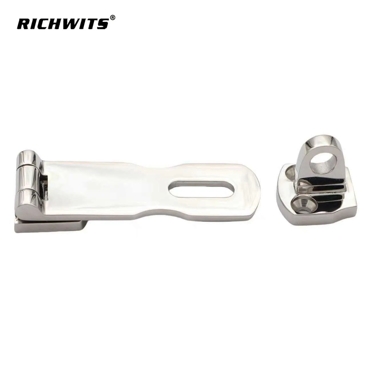 Padlockable Revolving Door Buckle 316 Stainless Steel Door Lock Buckle, Marine Yacht Hardware Accessories