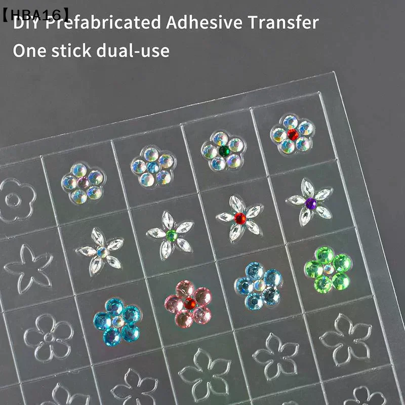 

Flower Tulip Butterfly Pattern Hollow Out Nail Art Stickers Colorful Nail Charm Template Stamp Manicure Decals Decoration