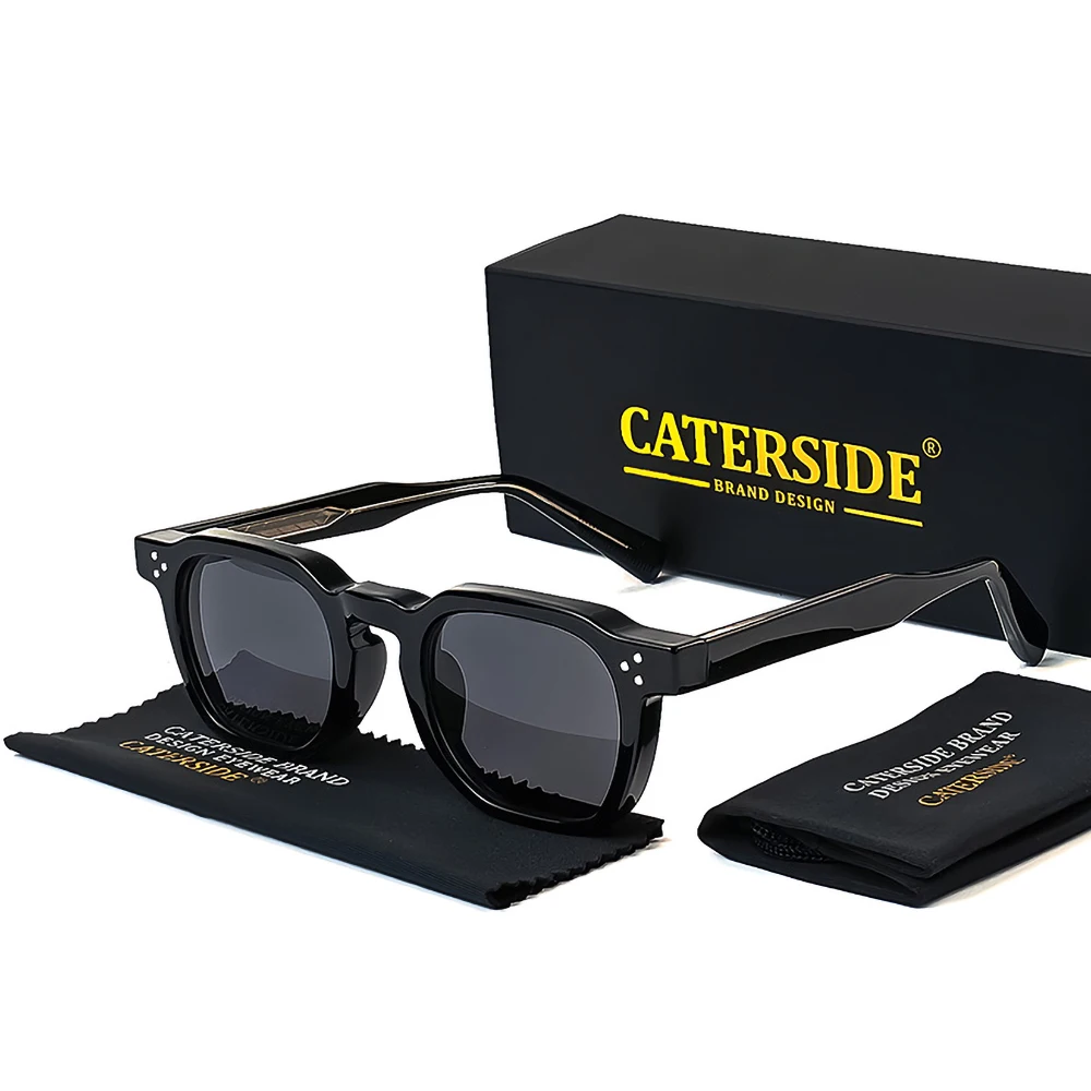 CATERSIDE Herren Retro Quadratische Sonnenbrille Hochwertiges Luxus-Design Sonnenbrillen Damen Fahren Reisen Strand Sommer Stilvolle Brille UV400 – Detail 20