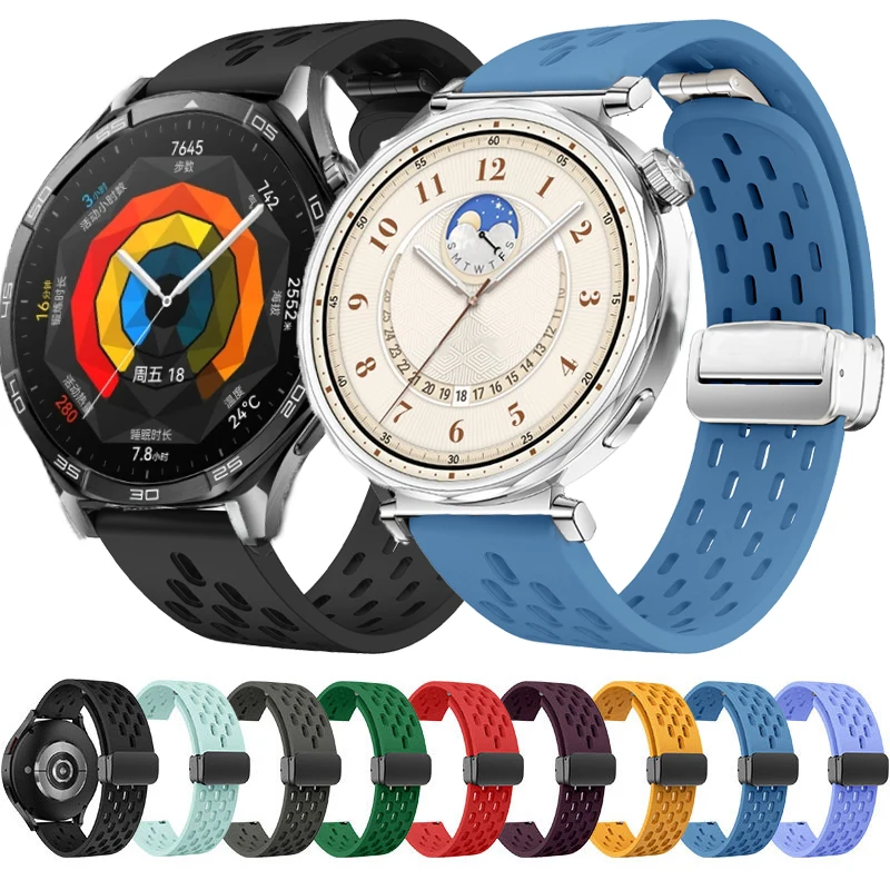 Weiches Silikonarmband für Huawei Watch GT 5 Pro 42 mm 46 mm 41 mm Sport Magnetarmband für Huawei Watch GT5 GT4 Handgelenkband Correa