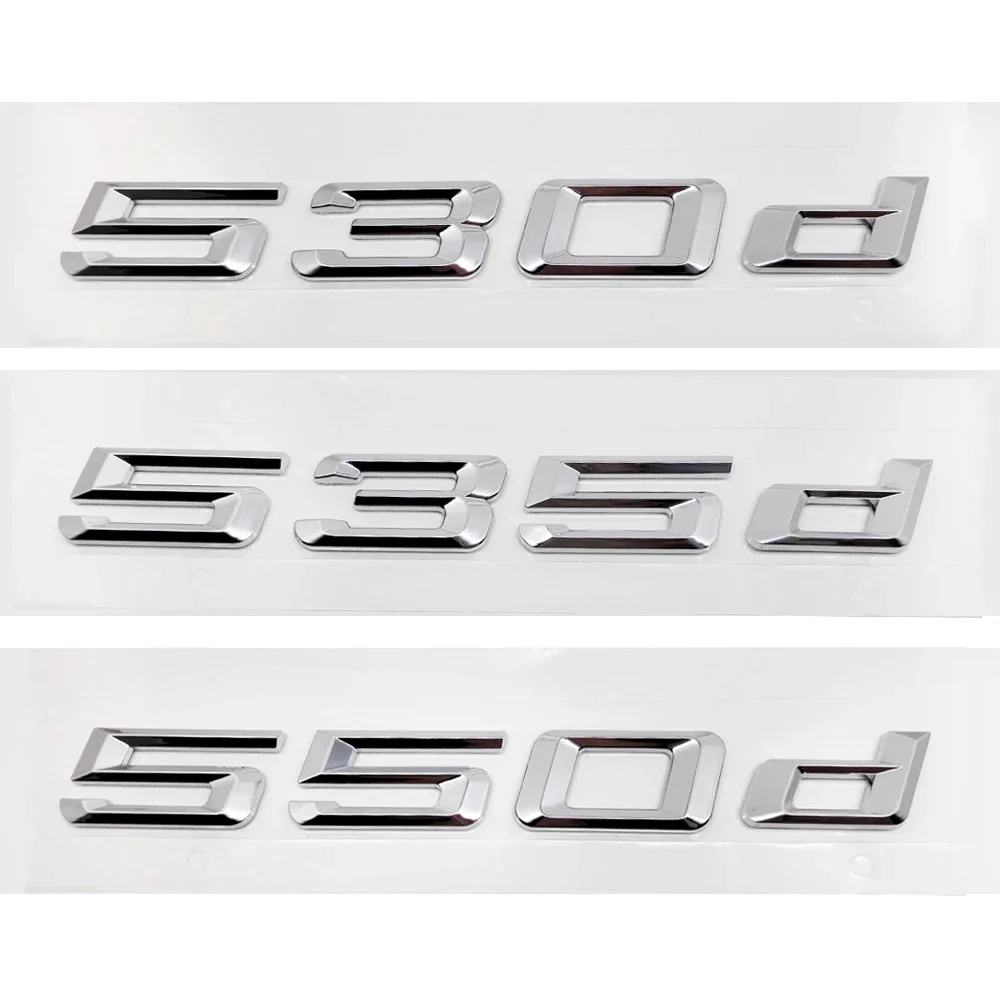 For BMW G30 G60 G68 F10 F18 F11 F07 E60 E61 E39 DIY Sticker Rear Trunk Badge Plastic Decal 5 Series 530d 535d 550d