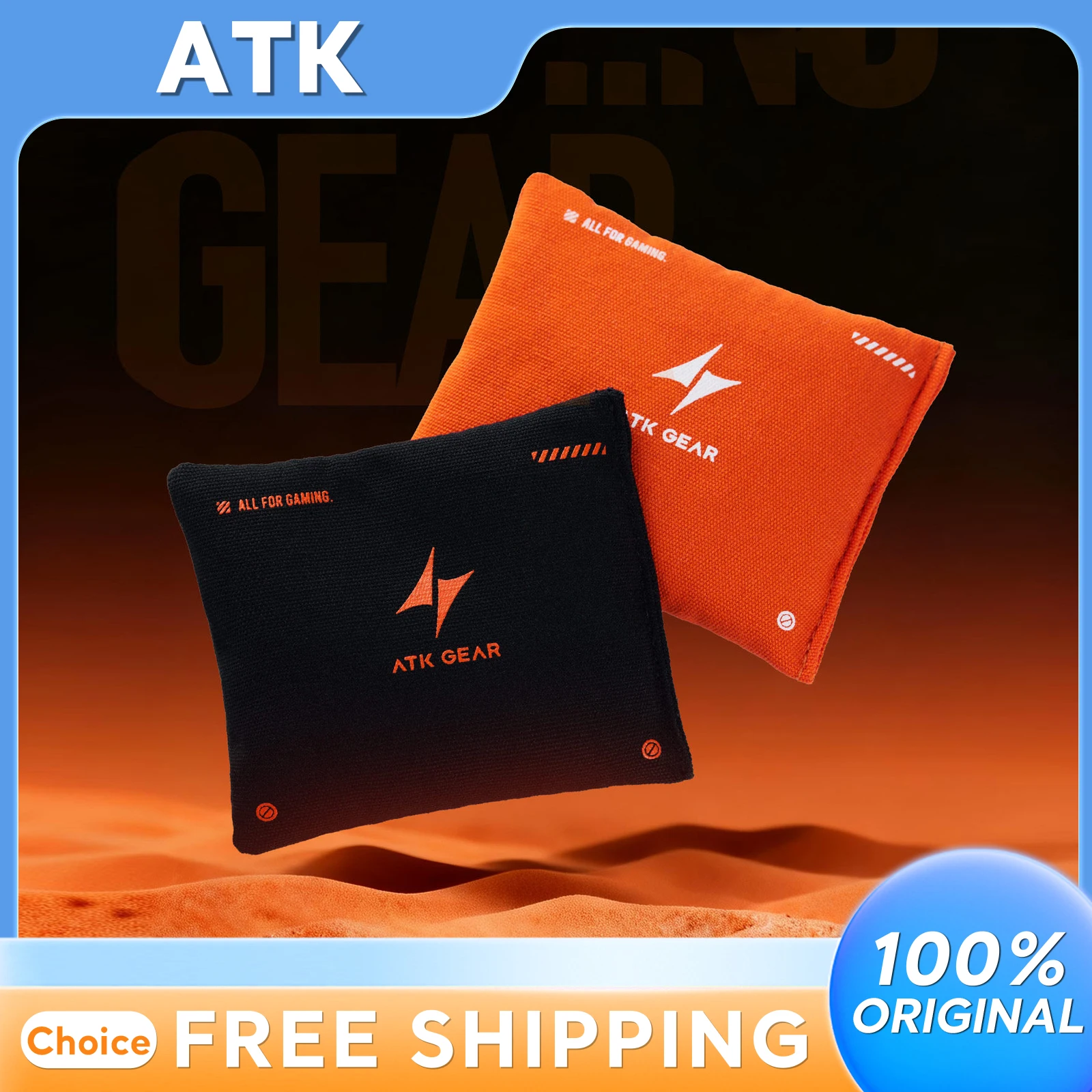 ATK GEAR Gaming Hand Sweat Pouch 100% Cotton Canvas Sweat Absorbent Anti Slip Dry Cleaning For FPS Games Valorant Esports Gamers