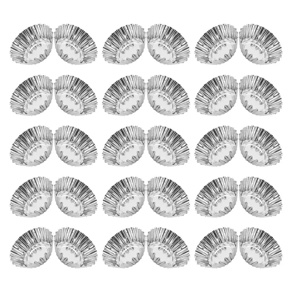 

Набор из 30 многоразовых мини-форм для выпечки из нержавеющей стали: антипригарные формы для яичных тарталеток, кексов и небольших кондитерских изделий, пригодные для использования в духовке