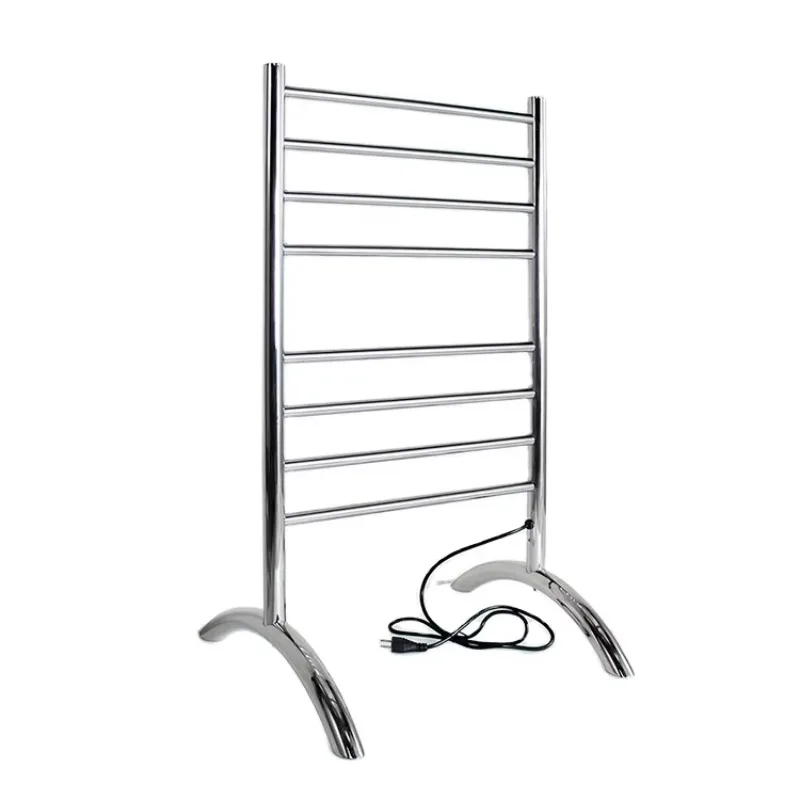 

Heated Towel Rail Standing Towel Warmer Rack with Round Bars