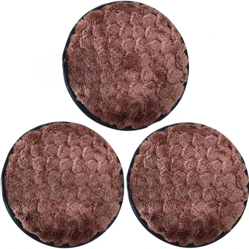 3 pçs almofadas removedoras de maquiagem microfibra reutilizável toalha de rosto toalhetes de maquiagem pano lavável almofadas de algodão cuidados com a pele limpeza puff