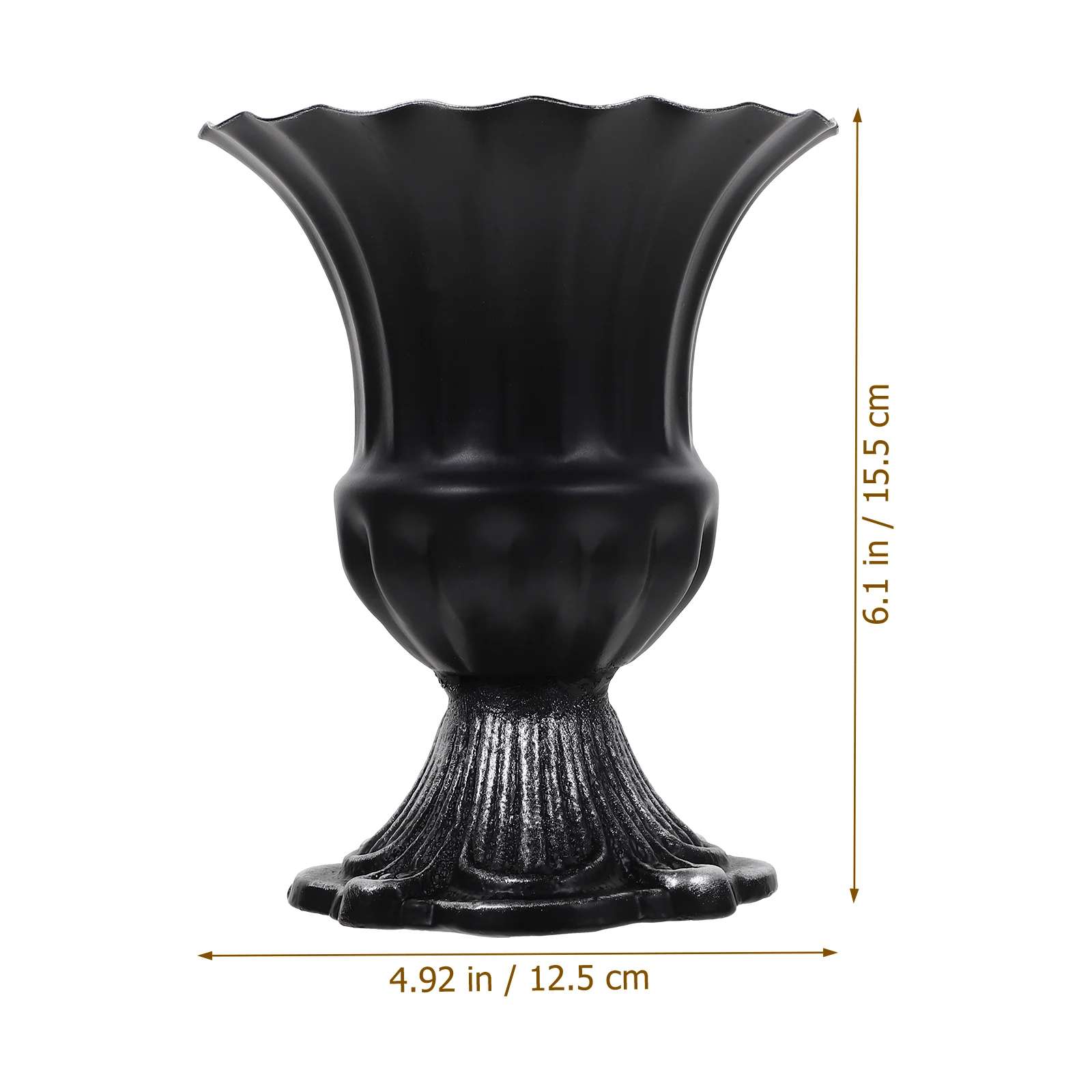 

Vintage Iron Flower Vase Retro Metal Planter Decorative Home Table Centerpiece Dried Floral Arrangement Container Small Desktop