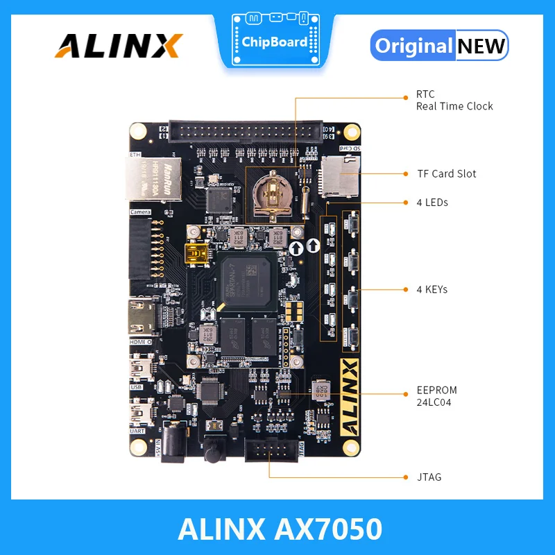 ALINX AX7050: XILINX Spartan-7 XC7S50 VIVADO FPGA Development Board