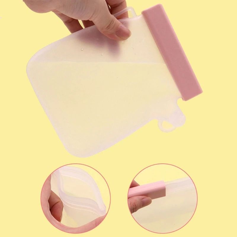 Leakproof Silicone Breastmilk Freezer Bag Convenient Breast Milk Silicone Bag Temperature Resistant Bag for Easy Storage