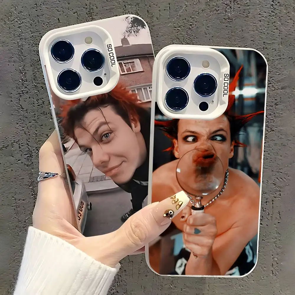 

Y-Yungblud Singer Phone Case For iPhone 17,16,15,14,13,12,11,Pro,XS,Max,Plus,Mini,SE White Candy Matte Shockproof Cover