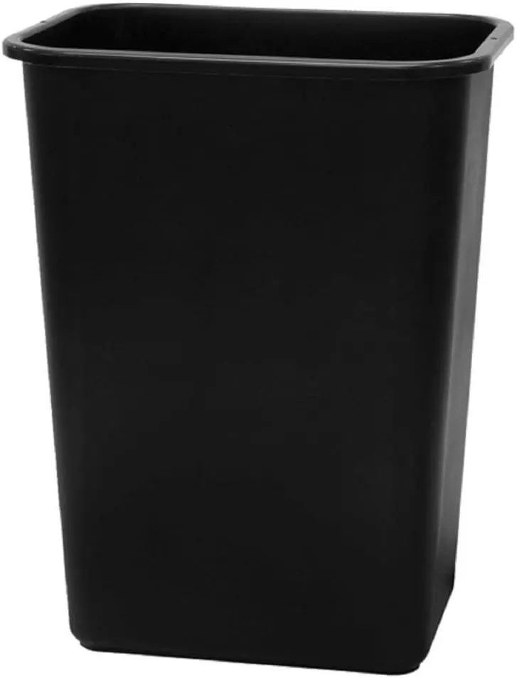 

41 Quart Office Wastebasket - 10.25 Gallon Black Trash Can for Home or Office
