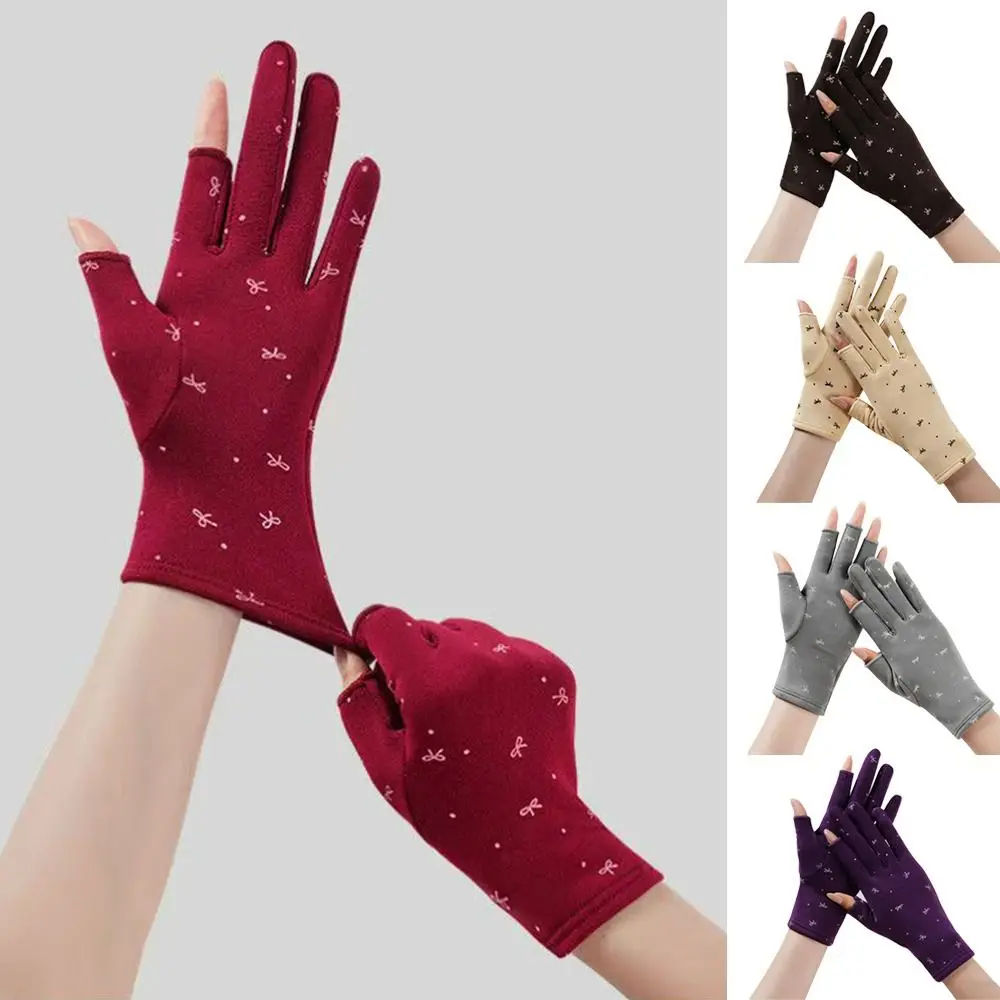 

Модные теплые женские зимние перчатки с флисовой подкладкой, морозостойкие бархатные варежки, мягкие ветрозащитные перчатки для вождения на открытом воздухе