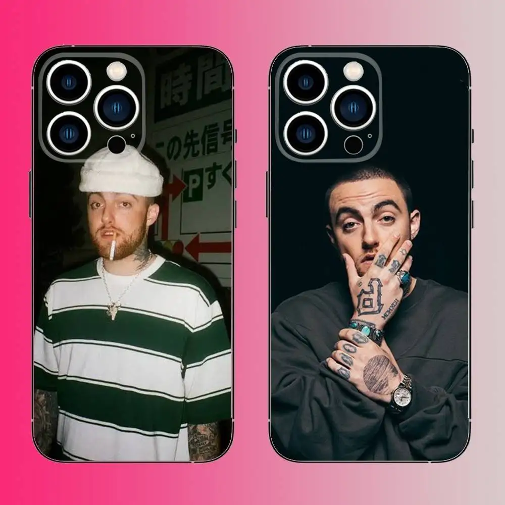 

Rapper M-Mac M-Miller Phone Case For iPhone 16,15,14,13,12,11,Pro,Max,Plus,Mini,X,XS,XR,8,7,6,S,SE Soft Black Case