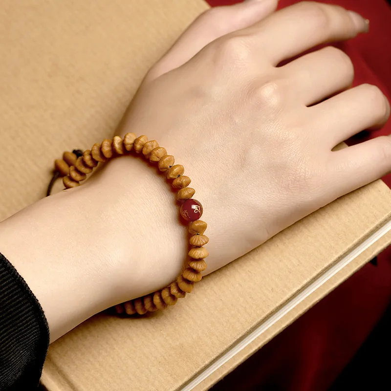 Anhui Jiuhuashan Gold Leaf Bracelet Money Bodhi Niche Cultural Plaything