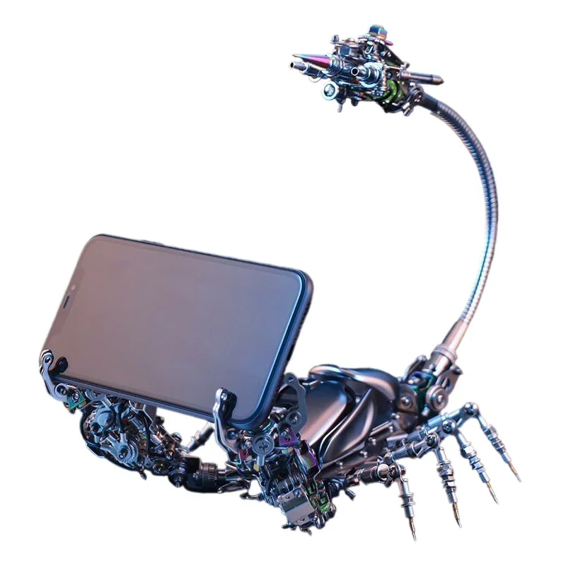 Black technology armored scorpion metal building block DIY assembly tide play imitation scorpion model