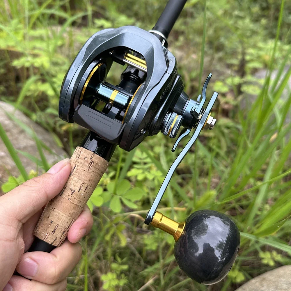 

8+1BB Baitcasting Reel 15KG Max Drag Gear Ratios 6.4:1 Carbon Frame Deep Spool Large Capacity Freshwater Saltwater Fishing Reels