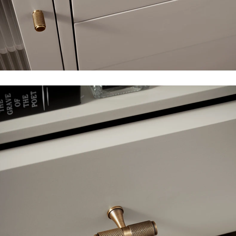 Santaya Solid Antique Brass Diamond-cut Cross Knurl Pattern Bronze Wardrobe Cabinet Handles T-bar Knobs Pitch 320mm Long Pull