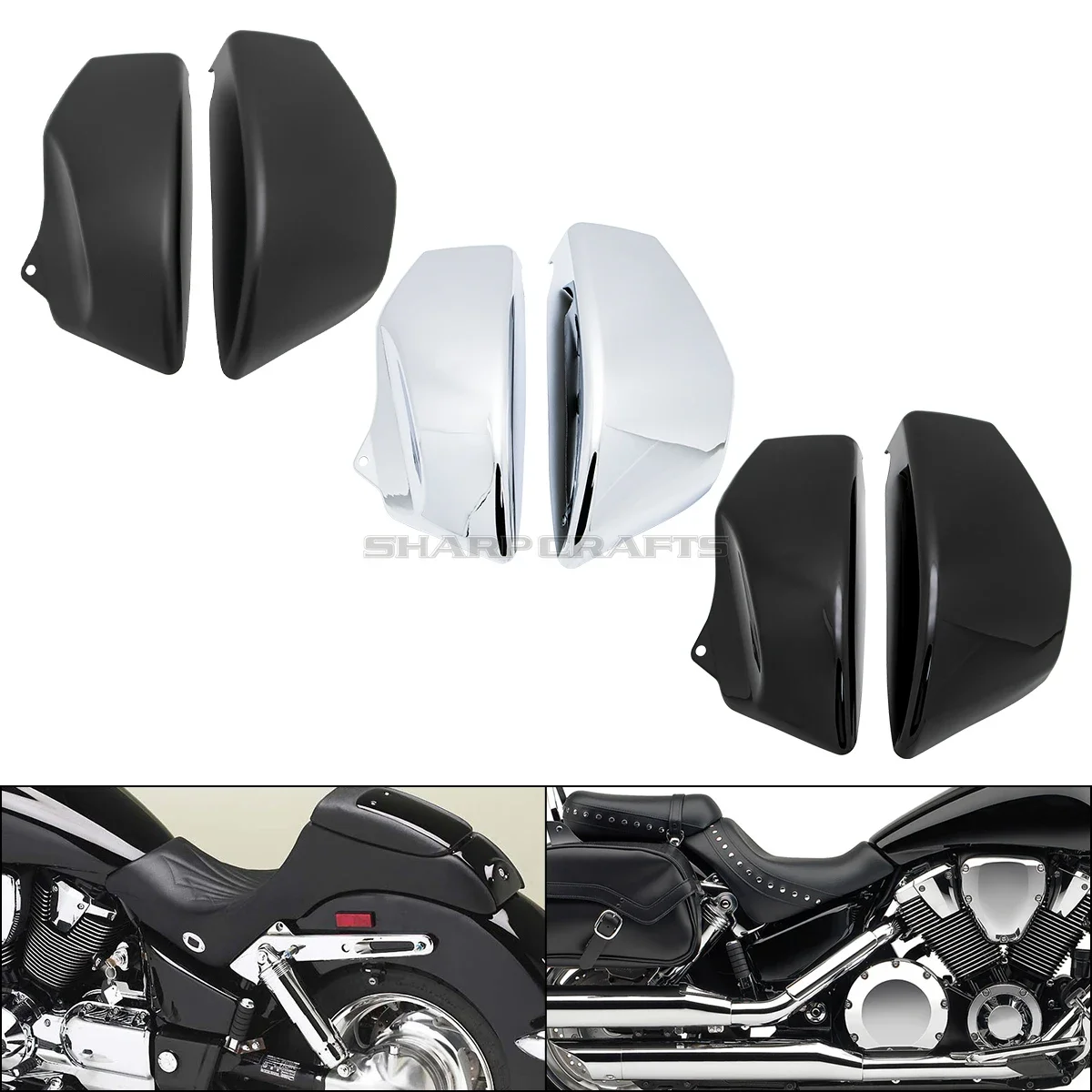 Motorradzubehör ABS links und rechts Verkleidungsseite Batterieabdeckungen für Honda VTX 1800 VTX 1800 R/S/N/F/T 2002–2008 2007 VTX1800R