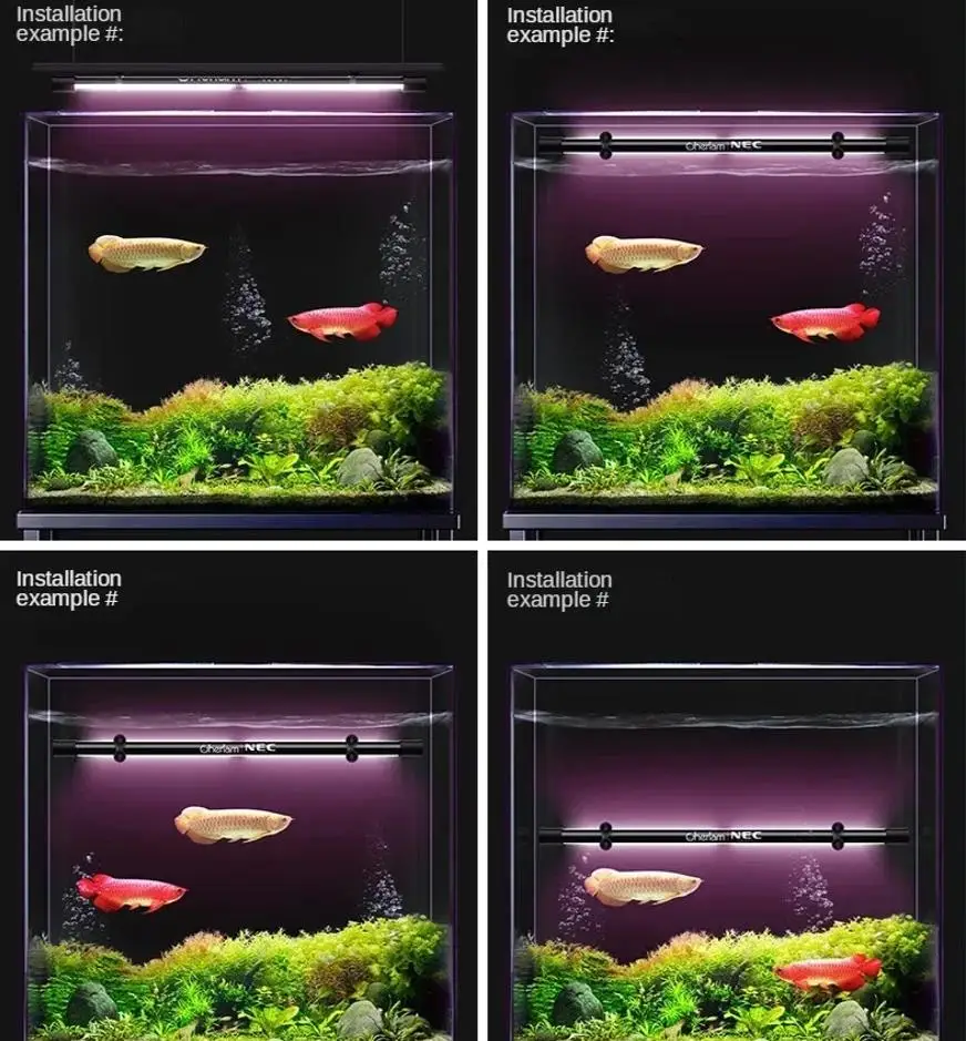 

LED Aquarium Light , Submersible Glass Fish Tank Arowana Luring Lamp Strip, Help Fish Color Grow, Red light 15000K