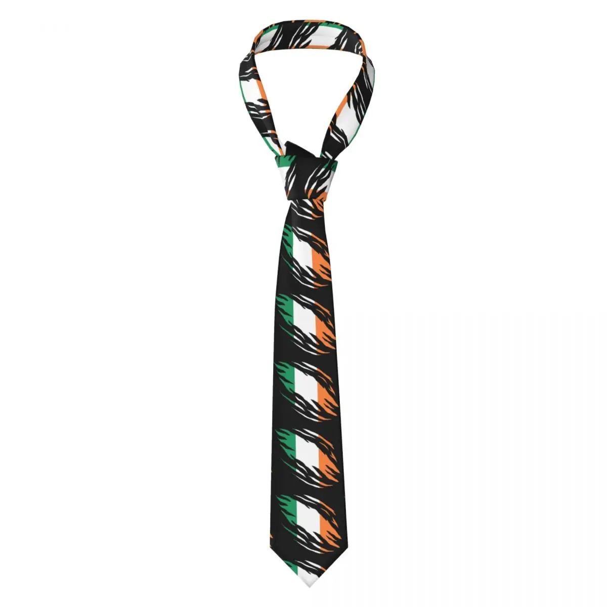 Stylized Flag Of Ireland Irish Flag Necktie for Men Silk Polyester Slim Neck Ties Wedding Suits Tie Casual Gravatas