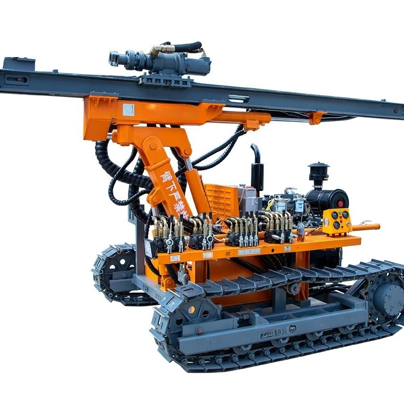 

Small crawler DTH drilling rig, engineering blasting rock pneumatic mine construction DTH drilling rig
