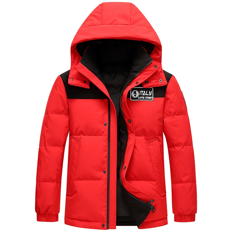 Winter New Men Hooded Short Puffer Jackets Thicker Warm Casual Duck Down Coats Male Outdoor Windproof Jackets