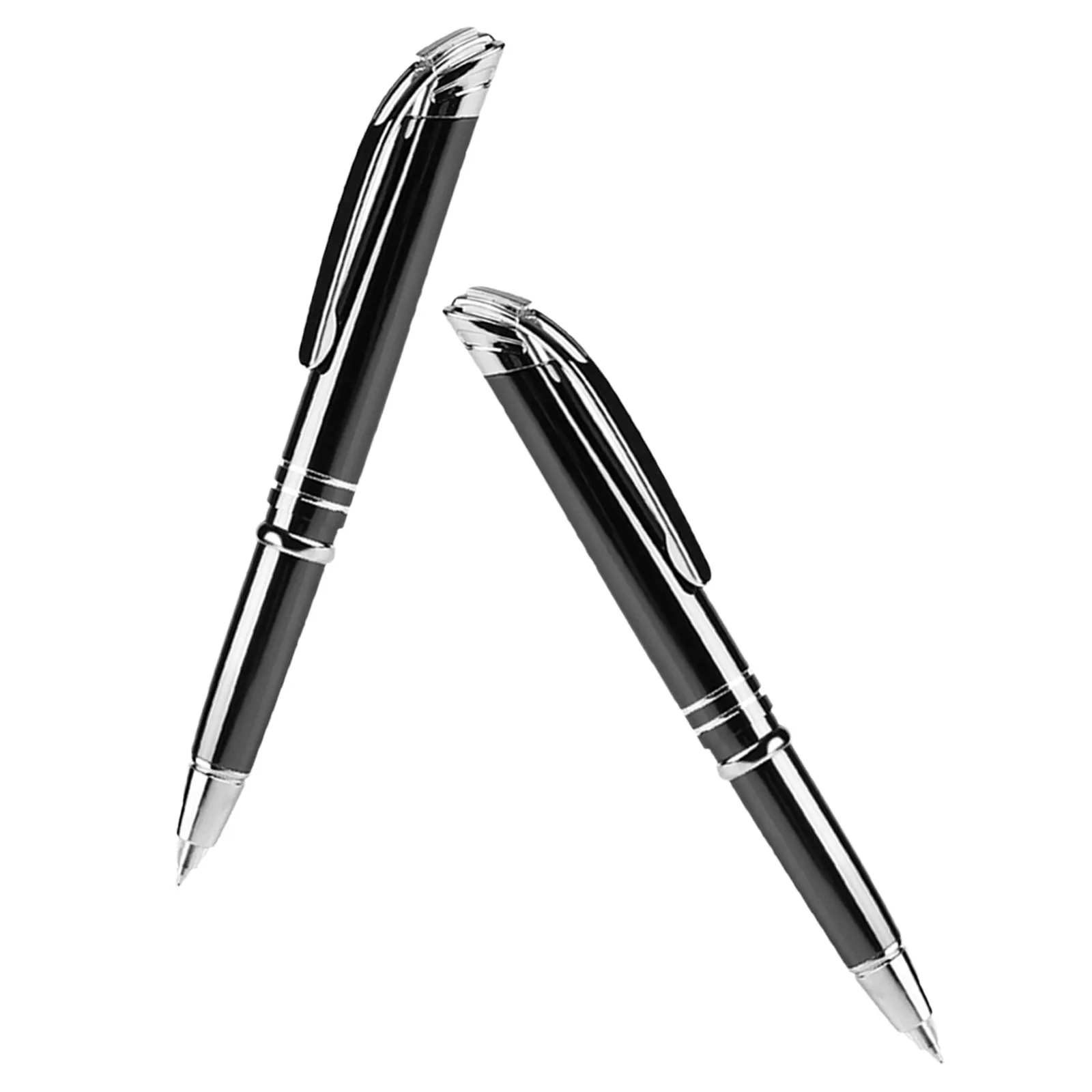 

2Pcs LED Ballpoint Pens Metal Construction Glow in Dark Writing Pens Fine Tip School Office Supplies Stationery for Students
